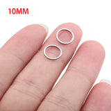 20Pcs Stainless Steel 10/12mm Circle Connectors Hoop Earrings Charms