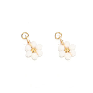 20Pcs Daisy Flower Crystal Charms Pendant for DIY Earring Jewelry