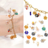 20Pcs Daisy Flower Crystal Charms Pendant for DIY Earring Jewelry