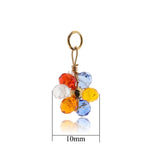 20Pcs Daisy Flower Crystal Charms Pendant for DIY Earring Jewelry