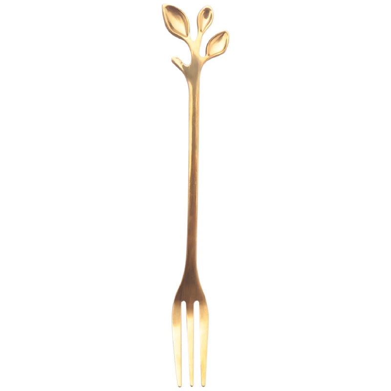 20Pcs Stainless Steel Fruit Fork Appetizer Dessert Fork Kitchen Leaf Shape