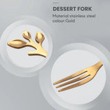 20Pcs Stainless Steel Fruit Fork Appetizer Dessert Fork Kitchen Leaf Shape