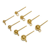 20Pcs Stainless Steel Ball Stud Earrings DIY Jewelry Findings