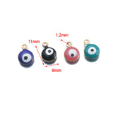 20Pcs Turkey Eye Charms for DIY Jewelry Making
