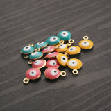 20Pcs Turkey Eye Charms for DIY Jewelry Making