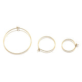 20Pcs Stainless Steel Plated Circle Ear Wire Hoops Earrings Ring Loop