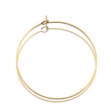 20Pcs Stainless Steel Plated Circle Ear Wire Hoops Earrings Ring Loop