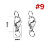 20Pcs Stainless Steel Lobster Clasp Claw for Diy Jewelry Making