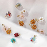 20Pcs Stainless Steel Crystal Beads Charms Pendant for DIY Jewelry