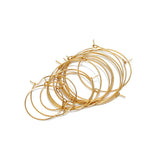 20Pcs Stainless Steel Hoops Earrings for DIY Dangle Earring Jewelry