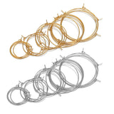 20Pcs Stainless Steel Hoops Earrings for DIY Dangle Earring Jewelry