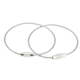20Pcs Stainless Steel Wire Keychain Cable Rings Outdoor Accessory