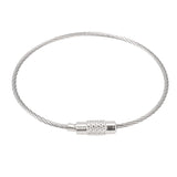 20Pcs Stainless Steel Wire Keychain Cable Rings Outdoor Accessory
