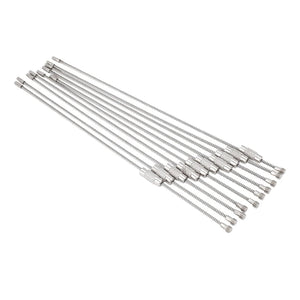 20Pcs Stainless Steel Wire Keychain Cable Rings Outdoor Accessory