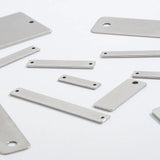 20Pcs Stainless Steel Stamping Bar Blanks Name Plate Rectangle Charms