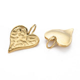 20Pcs Heart Charms Pendant w/ Jump Rings for DIY Jewelry Making