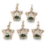 20Pcs Star CZ Charms Pendants w/ Bails for Jewelry Accessories