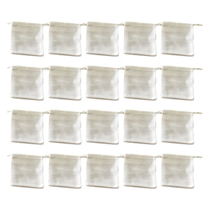20Pcs Drawstring Pouches Multifunctional Cloth Bags Chains Stud Organizer