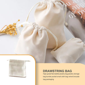 20Pcs Drawstring Pouches Multifunctional Cloth Bags Chains Stud Organizer
