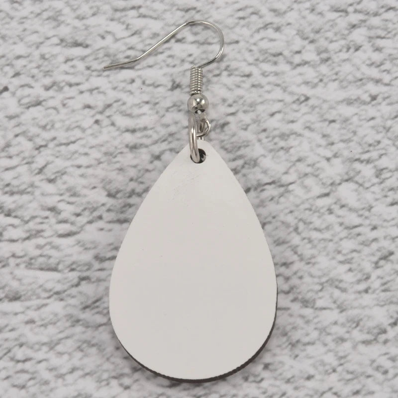 20Pcs Sublimation Blank Earrings Teardrop Heat Transfer DIY Jewelry Making