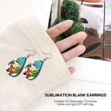 20Pcs Sublimation Blank Earrings Teardrop Heat Transfer DIY Jewelry Making