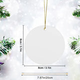 20Pcs Sublimation Ornament Blanks 3 Inch Christmas Ornament Blanks