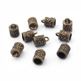 20Pcs Tibetan Snap End Caps Beads Tassel Charms For 5mm Leather Cord Jewelry