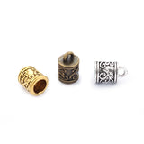 20Pcs Tibetan Snap End Caps Beads Tassel Charms For 5mm Leather Cord Jewelry