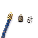 20Pcs Tibetan Snap End Caps Beads Tassel Charms For 5mm Leather Cord Jewelry