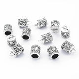 20Pcs Tibetan Snap End Caps Beads Tassel Charms For 5mm Leather Cord Jewelry