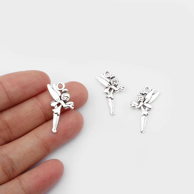20Pcs Tibetan Silver Girl Angel Fairy Elf Magic Charms For Pendant DIY Jewelry
