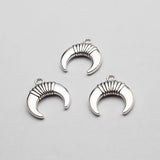 20Pcs Tibetan Silver Moon Charms Pendant DIY Necklace Earring Jewelry Making