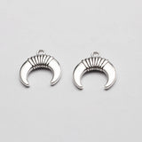 20Pcs Tibetan Silver Moon Charms Pendant DIY Necklace Earring Jewelry Making
