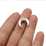 20Pcs Tibetan Silver Moon Charms Pendant DIY Necklace Earring Jewelry Making