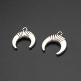 20Pcs Tibetan Silver Moon Charms Pendant DIY Necklace Earring Jewelry Making