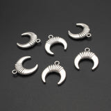 20Pcs Tibetan Silver Moon Charms Pendant DIY Necklace Earring Jewelry Making