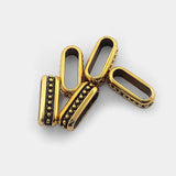 20Pcs Tibetan Silver Textured Flat Spacer Beads For DIY 11mm Flat Leather Cord