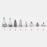 20Pcs Tibetan Silver Tassel Cord End Caps for 1.5mm Leather Cord DIY Jewelry