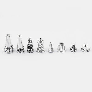 20Pcs Tibetan Silver Tassel Cord End Caps for 1.5mm Leather Cord DIY Jewelry