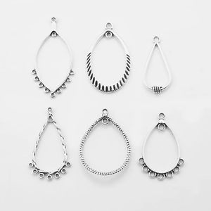 20Pcs Tibetan Silver Teardrop Chandelier Charms Pendant for DIY Jewelry Making
