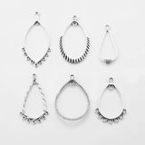 20Pcs Tibetan Silver Teardrop Chandelier Charms Pendant for DIY Jewelry Making