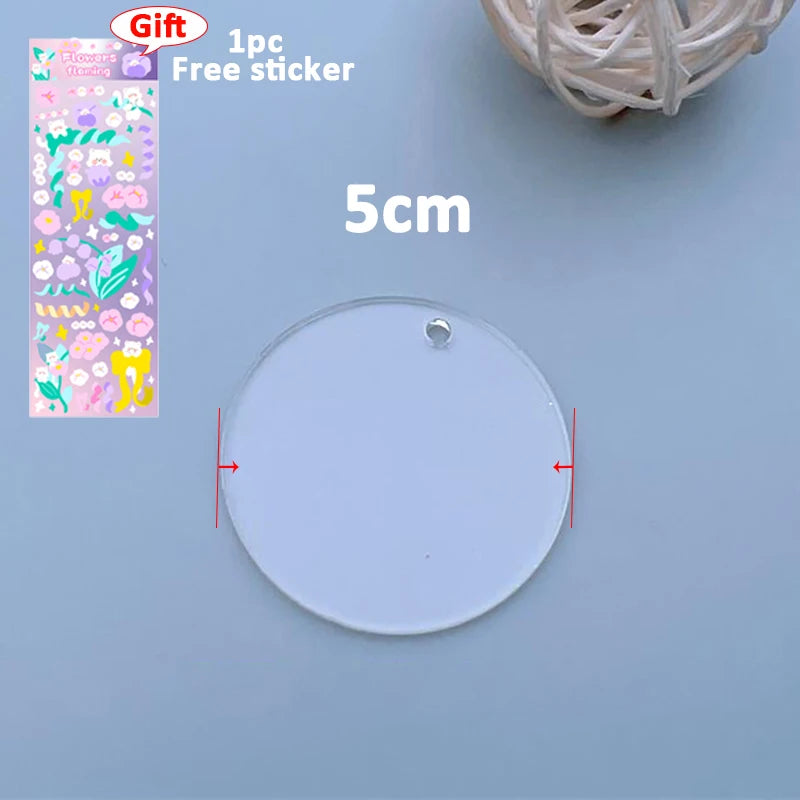 20Pcs Acrylic Blanks for DIY Keychain Pendant Jewelry Making