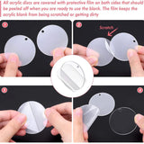 20Pcs Acrylic Blanks for DIY Keychain Pendant Jewelry Making