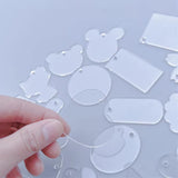 20Pcs Acrylic Blanks for DIY Keychain Pendant Jewelry Making