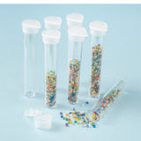 20Pcs Clear Plastic Tube Bottle Bead Containers with Lid Jewelry Storage Jars