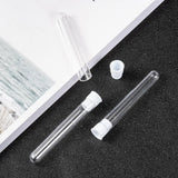 20Pcs Clear Plastic Tube Bottle Bead Containers with Lid Jewelry Storage Jars