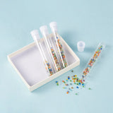 20Pcs Clear Plastic Tube Bottle Bead Containers with Lid Jewelry Storage Jars
