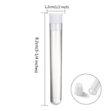 20Pcs Clear Plastic Tube Bottle Bead Containers with Lid Jewelry Storage Jars