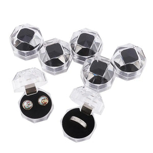 20Pcs Plastic Ring Boxes Earring Display Cases Storage Organizer Holder
