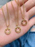 20Pcs Smiley Face Pendant Charm - Copper Happy Face Dainty Pendant